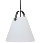 Polly Pendant - Matte Black / White
