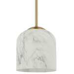Patrice Pendant - Aged Brass / Alabaster