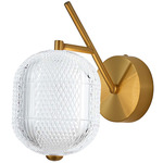 Peri Wall Sconce - Aged Brass / Clear