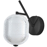 Peri Wall Sconce - Matte Black / Clear