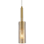 Percy 1 Light Pendant - Aged Brass