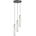 Reuben Multi Light Pendant - Matte Black / White