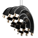 Doppler Triple Pendant - Glossy Black