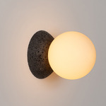 Origo Big Wall/Ceiling Light - Black Rock / Opal