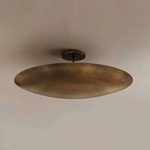 Dome Ceiling Light - Antique Brass