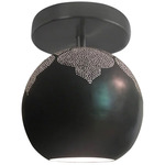 Najma Globe Ceiling Light - Gunmetal