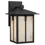 Tomek Champagne Outdoor Wall Sconce - Black / Champagne