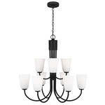 Miles Chandelier - Midnight Black / Etched White