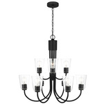 Miles Chandelier - Midnight Black / Clear