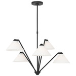 Werley Chandelier - Midnight Black / Milk