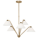 Werley Chandelier - Satin Brass / Milk