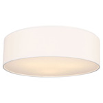 Larson Ceiling Flush Light - Matte White / White Linen