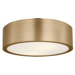 Albee Ceiling Flush Light - Satin Brass / Opal Etched