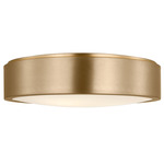 Albee Ceiling Flush Light - Satin Brass / Opal Etched