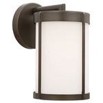 Luning Outdoor Wall Sconce - Antique Bronze / Opal Etched