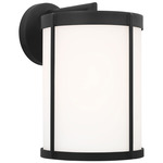 Luning Outdoor Wall Sconce - Textured Black / Opal Etched
