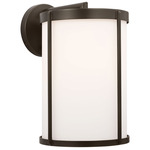 Luning Outdoor Wall Sconce - Antique Bronze / Opal Etched