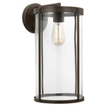 Luning Outdoor Wall Sconce - Antique Bronze / Clear