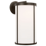 Luning Outdoor Wall Sconce - Antique Bronze / Opal Etched