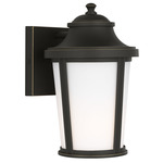 Portola Outdoor Wall Light - Antique Bronze / Etched White