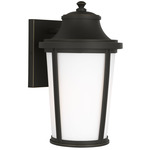 Portola Outdoor Wall Light - Antique Bronze / Etched White