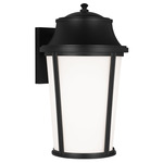 Portola Outdoor Wall Light - Textured Black / Etched White