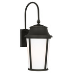 Portola Hanging Outdoor Wall Sconce - Antique Bronze / Etched White