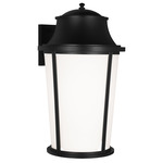 Portola Outdoor Wall Light - Textured Black / Etched White