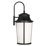 Portola Hanging Outdoor Wall Sconce - Textured Black / Etched White