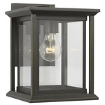 Audley Outdoor Wall Light - Antique Bronze / Clear