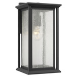 Audley Outdoor Wall Light - Textured Black / Distressed Seeded