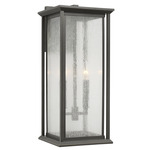 Audley Outdoor Wall Light - Antique Bronze / Distressed Seeded