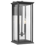 Audley Outdoor Wall Light - Textured Black / Clear