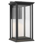 Audley Dark Sky Outdoor Wall Light - Textured Black / Clear