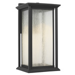 Audley Dark Sky Outdoor Wall Light - Textured Black / Distressed Seeded