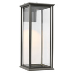 Audley Dark Sky Outdoor Wall Light - Textured Black / Clear