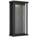 Faywood Dark Sky Outdoor Wall Light - Textured Black / Clear Seeded