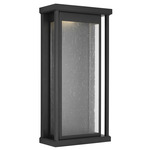Faywood Dark Sky Outdoor Wall Light - Textured Black / Clear Seeded