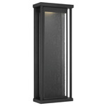 Faywood Dark Sky Outdoor Wall Light - Textured Black / Clear Seeded