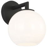 Toca Outdoor Wall Sconce - Textured Black / Milk