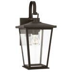 Linton Outdoor Wall Light - Textured Black / Clear
