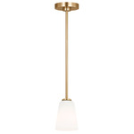 Miles Pendant - Satin Brass / Etched White