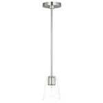 Miles Pendant - Brushed Nickel / Clear