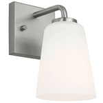 Miles Wall Sconce - Brushed Nickel / Etched White