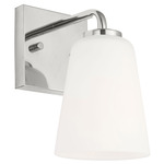 Miles Wall Sconce - Chrome / Etched White