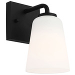 Miles Wall Sconce - Midnight Black / Etched White