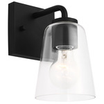 Miles Wall Sconce - Midnight Black / Clear