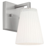 Upson Wall Sconce - Brushed Nickel / Clear / White Painted