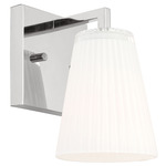 Upson Wall Sconce - Chrome / Clear / White Painted