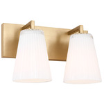 Upson Bathroom Vanity Light - Satin Brass / Clear / White Painted